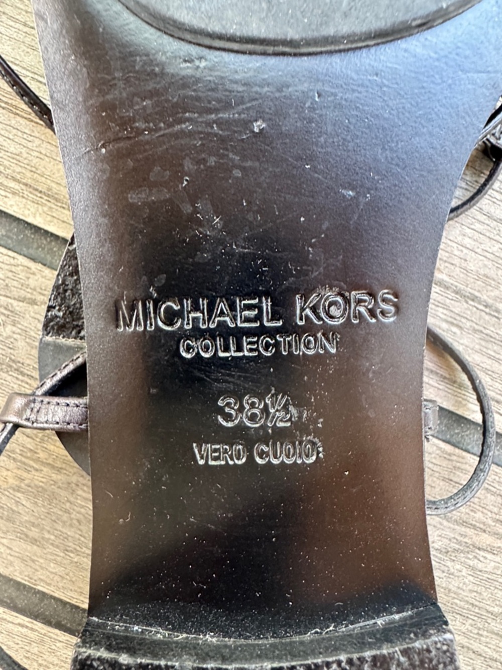 Michael Kors Collection Bradshaw Black Leather Wrap Sandals - Picture 6 of 7